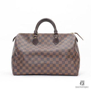 LV SPEEDY 35 BROWN DAMIER EBENE CANVAS GHW