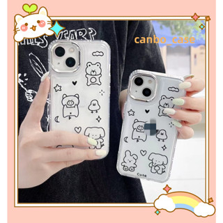 🎁ส่งของขวัญ🎁เคสไอโฟน สำหรับ 11 14 for iPhone Case 13 12 Pro Max น่ารัก ตลก ลูกหมู กันกระแทก เคสนิ่ม เคสโทรศัพท์