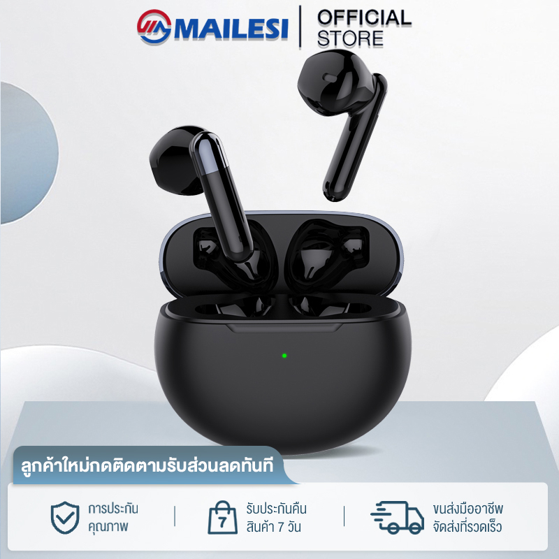 MAILESI Pro-B Aipro หูฟังบลูทูธ หูฟังบลูทูธไร้สาย หูฟังเกมส์บลูทูธ พร้อมกล่องชาร์จOriginal Mini Pro6