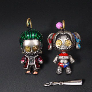 ♦♣❤ สร้อยคอพร้อมจี้ โจ๊กเกอร์ ,ฮาร์ลีย์ ควินน์ x Voodoo Dolls วัสดุเงิน s925 Joker x Harley Quinn