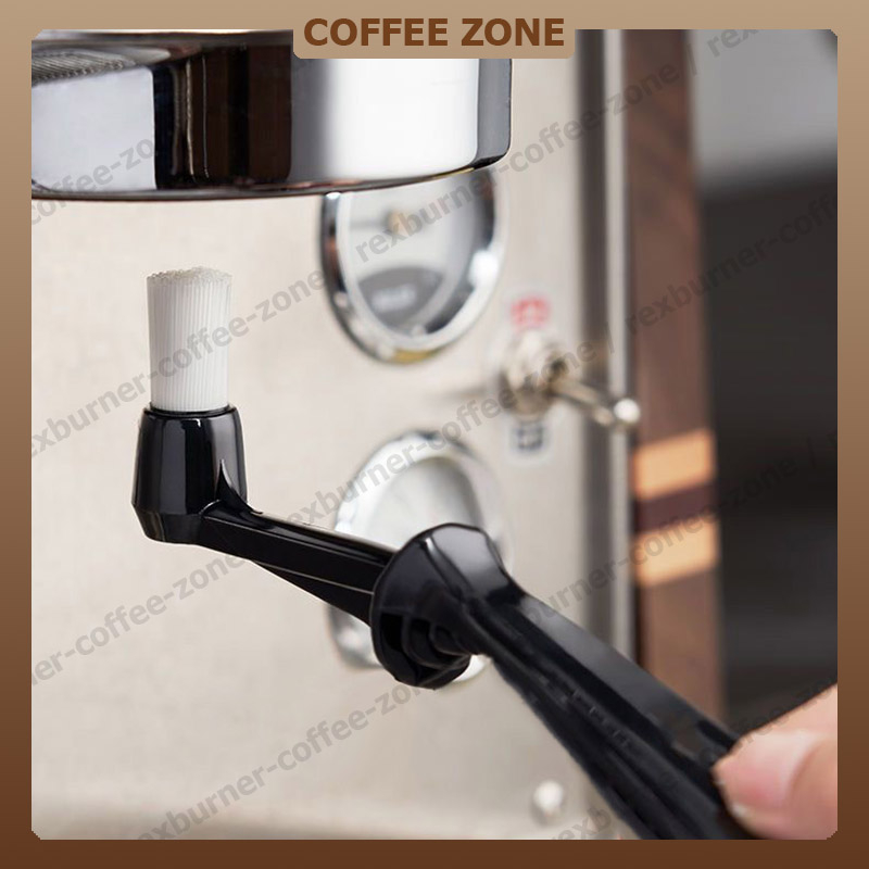 【สินค้าพร้อมส่ง】แปรงล้างหัวชง แปรงล้างเครื่องชงกาแฟ 2 in 1 Coffee Detail Brush