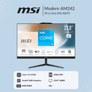 MSI Com All in one Modern AM242 12M-478XTH /Ci3-1215U/23.8" FHD/ 8GB /256M.2 Pcle SSD