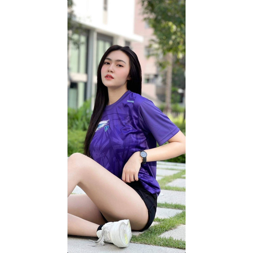 เสื้อกีฬา เสื้อฟุตบอล CPU123 ของแท้100% ผ้าไมโครเนื้อนิ่มใส่สบาย