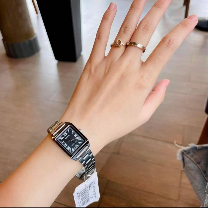 นาฬิกา Casio แท้ รุ่น LTP-V007D นาฬิกาข้อมือผู้หญิง สายแสตนเลส หน้าปัดเหลี่ยม - ของแท้ รับประกันสินค้า 1 ปีเต็ม