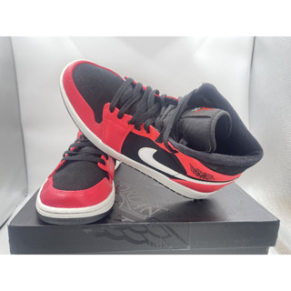 [ของแท้100%:มือสอง]Jordan 1 Mid Infrared 23 (GS)(EUR43:27.5cm.)