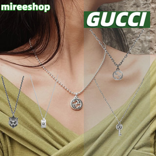 🍒กุชชี่ Gucci สร้อยคอ Interlocking G Pendant Necklace