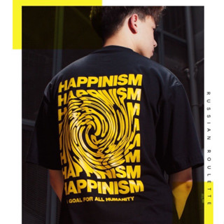 เสื้อยืด oversize คอลเลคชั่น Happinism (black)