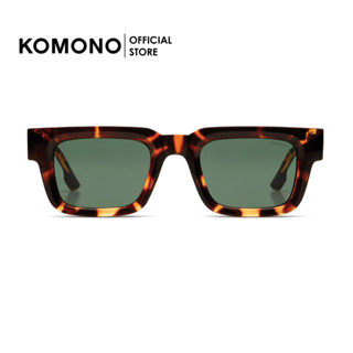 KOMONO Victor Havana แว่นกันแดดทรงสี่เหลี่ยมผืนผ้า สีกระ