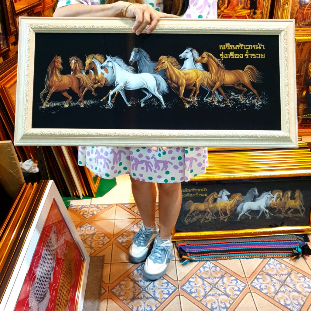 กรอบรูป ม้ามงคล ม้า ภาพม้า ภาพม้า8ตัว ภาพม้าแปดเซียน รูปม้ามงคล ภาพม้าวิ่ง ภาพม้ามงคลเรียกทรัพย์ รูปม้ามงคล8ตัว รูปม้า