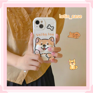 🎁ส่งของขวัญ🎁เคสไอโฟน สำหรับ 11 13 for iPhone Case 14 12 Pro Max น่ารัก ตลก การ์ตูน ลูกสุนัข กันกระแทก ปกป้อง เคสโทรศัพท์