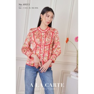 🌷Ala Carte เสื้อผ้าชีฟองกึ่งซาติน งานป้าย 2xl อก 44" ของใหม่ 💯🌷