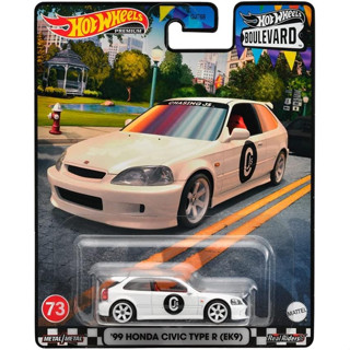 [พร้อมส่ง] รถเหล็ก HOTWHEELS Premium Boulevard 99 Honda Civic Type R (EK9) (HWP2023_#HKF19)