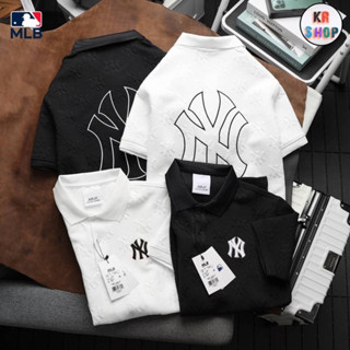 เสื้อแขนสั้นคอปก ป้าย MLB