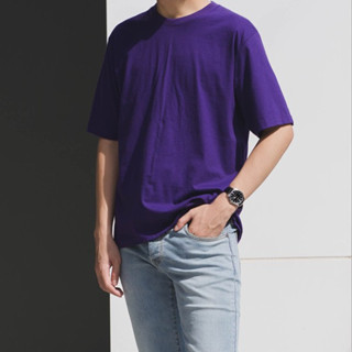 เสื้อ Oversize สีม่วง สีเรียบๆใส่ง่ายๆแนะนำเลยครับ