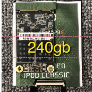 อแดปเตอร์พร้อมSSD240สำหรับใส่แทนฮาร์ดดีสเดิมของไอดพอดวีดีโอและไอพอดคลาสสิค ขนาดความจุ240gb/256gb