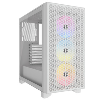 Corsair 3000D RGB AIRFLOW Tempered Glass Mid-Tower PC Case - White (CC-9011256-WW)