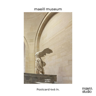 พร้อมส่ง - โปสการ์ดตกแต่งห้อง maeill museum ลาย รูปปั้นไนกี้