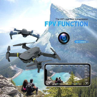 E58 Drone WIFI Real-time Transmission FPV Function HD Camera Quadcopter โดรน ถ่ายภาพ ถ่ายวีดีโอ ให้มุมภาพกว้าง บินนิ่ง