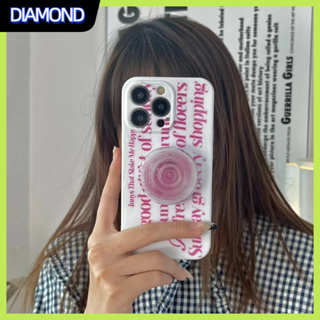 💲คูปองเคลม💲เคสไอโ case for iphone 11 12 แบบอักษร เพิ่มขาตั้ง เคส 14 13 12 11 pro max ทนทาน ซิลิโคนเหลว