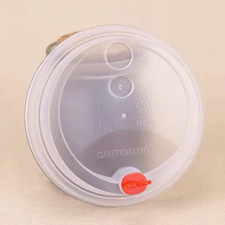 ฝา1แถว【50ใบ】ฝาแก้วน้ำ แบ่งขายฝาเรียบแข็ง【ปากØ90mm】ปิดจุกในตัว *อาจจะใช้ร่วมไม่ได้กับแก้วบ้างชนิดและแก้วร้านอื่น*