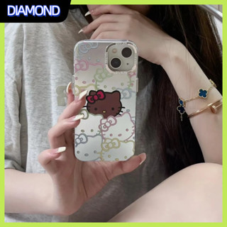 💲คูปองเคลม💲เคสไอโ case for iphone 11 12 คิตตี้น่ารัก เคส 14 13 12 11 pro max ชุบ ทนทาน ป้องกันการตก อ่อนนุ่ม