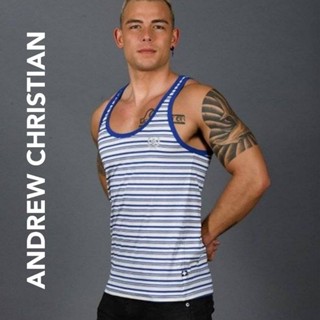 เสื้อกล้ามผู้ชาย Andrew Christian ของแท้ ปักโลโก้ที่หน้าอก