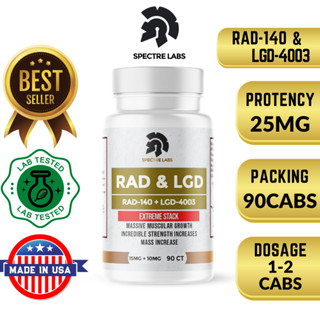 SPECTRE LABS Mass Bulking Stack RAD-140 &amp; LGD-4003 - 90 Capsules SARMs