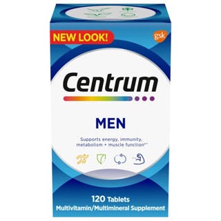 Centrum Multivitamins Men Multimineral Supplement 120 tablets วิตามินรวมสำหรับผู้ชาย อาหารเสริมหลายชนิด สหรัฐอเมริกา