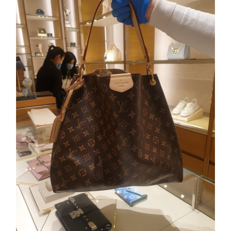 LV Louis Vuitton Graceful MM M43704 กระเป๋าช้อปปิ้งกระเป๋าสะพายเดี่ยว