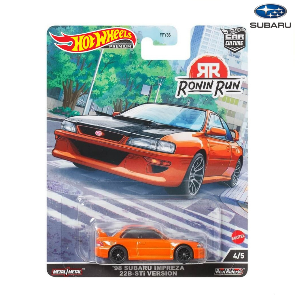 โมเดลรถเหล็ก Hot wheels ’98 SUBARU IMPREZA 22B-STi VERSION ชุด RONIN RUN ล้อยาง HOTWHEELS PREMIUM ลิขสิทธิ์แท้100% ราคา ถูกที่สุด ดีลบีเคเค