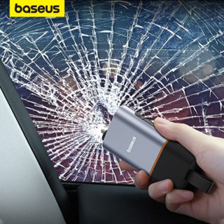 🔥ถูก/แท้🔥Baseus 2in1 ไฟฉาย + ที่ทุบกระจกรถยนต์ ค้อนทุบกระจก รถยนต์ Hammer Window Breaking Flashlight