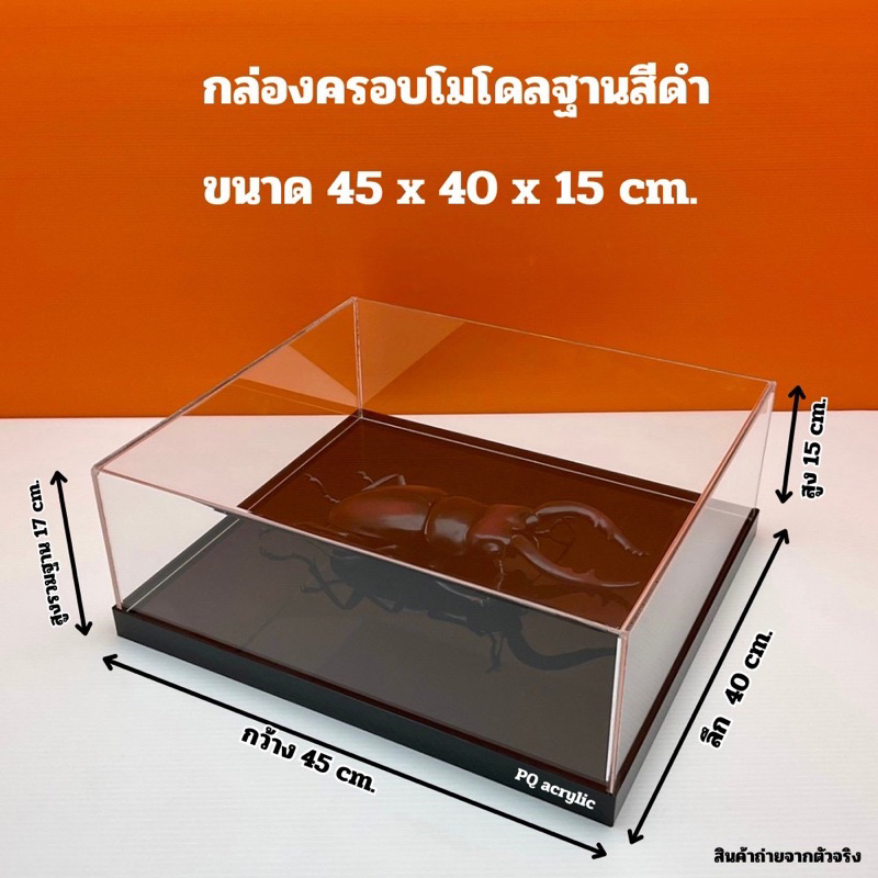 กล่องใส่โมเดลพร้อมฐานสีดำ ขนาด 45x40x15 cm. (สินค้าพร้อมส่ง)