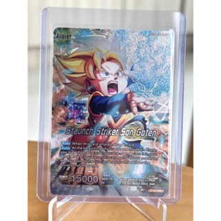 [การ์ด Dragonball EN ลิขสิทธิ์แท้] Staunch Striker Son Goten P-073 PR Leader Foil Dragon Ball Super Card Game