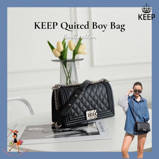 [ Best Seller ] กระเป๋าสะพายข้าง KEEP Quited Boy Bag โซ่น้องไม่หนักนะคะ!!