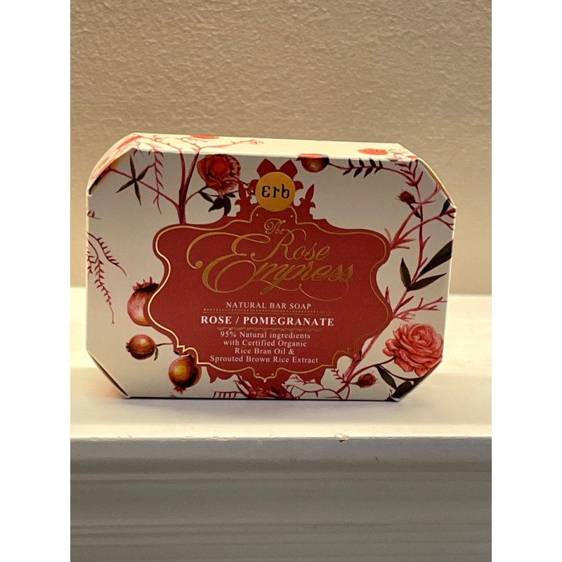 Erb The Rose Empress Natural Bar Soap 100g. เอิบ สบู่ทำความสะอาดผิวกาย กลิ่นดอกกุหลาบและทับทิม คงควา