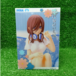 [ของแท้/พร้อมส่ง] Gotoubun no Hanayome - Nakano Miku - Premium Chokonose Figure (SEGA) เจ้าสาวผมเป็นแฝดห้า นาคาโนะ มิคุ