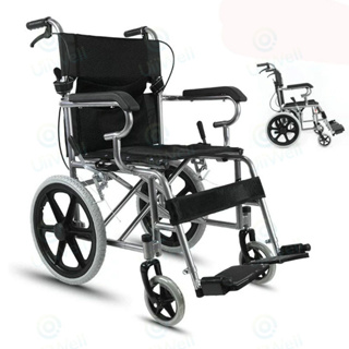 wheelchair พับได้ เบา รถวีลแชร์ รุ่น แบบพกพา วิลแชร์ โครงสร้างอัลลอยไม่เป็นสนิม wheel chair เก้าอี้รถเข็น รถเข็นผู