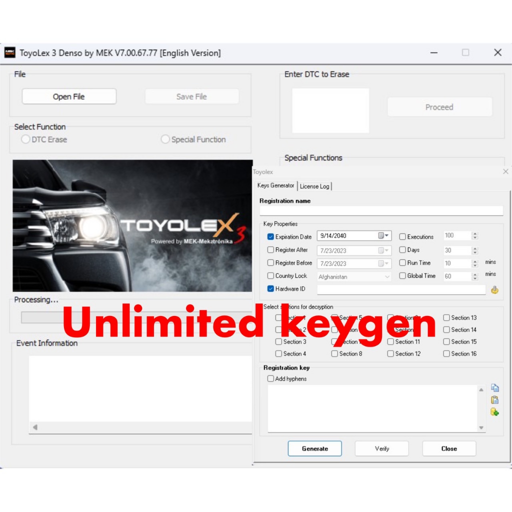 โปรแกรมปิดโค้ดแพ็คคู่ Toyolex3 & Xdecoder 10.3 ซื้อคู่ถูกกว่า