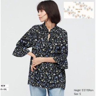 UNIQLO x Paul and Joe collection ผ้าชีฟอง ป้าย L ลายดอกทรงน่ารัก อก 44 ยาว 25 Code: 1128(7)