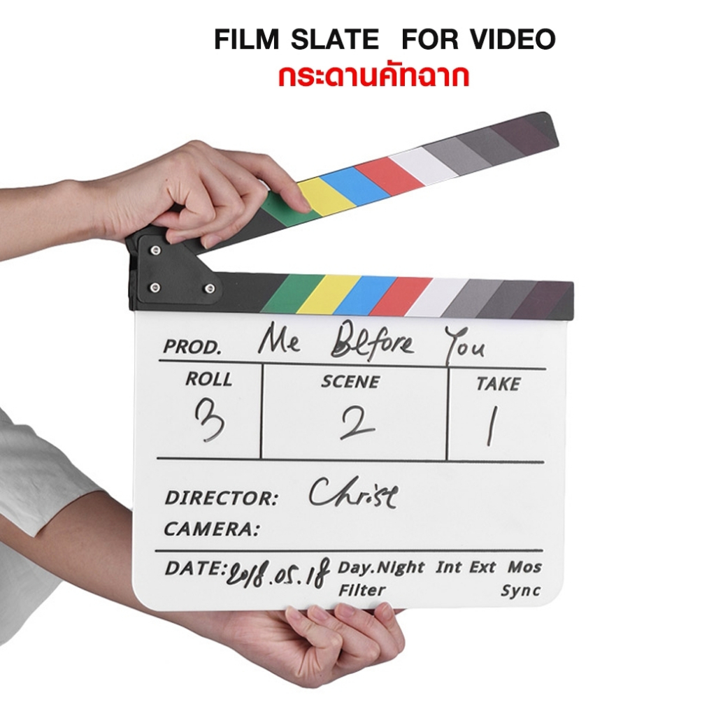 FILM SLATE FOR VIDEO / MOVIE FILM PRODUCTIONS - Director Movie Video Slate Clapboard Film Clapper Bo