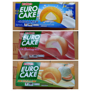 ขอคนรับได้!!!! EXP 11/2023 Euro Cake ยูโร่เค้ก คัสตาร์ด พัฟเค้กสอดไส้หลากรส 17g. จุ 12 ชิ้น / 24 g. 6 ชิ้น