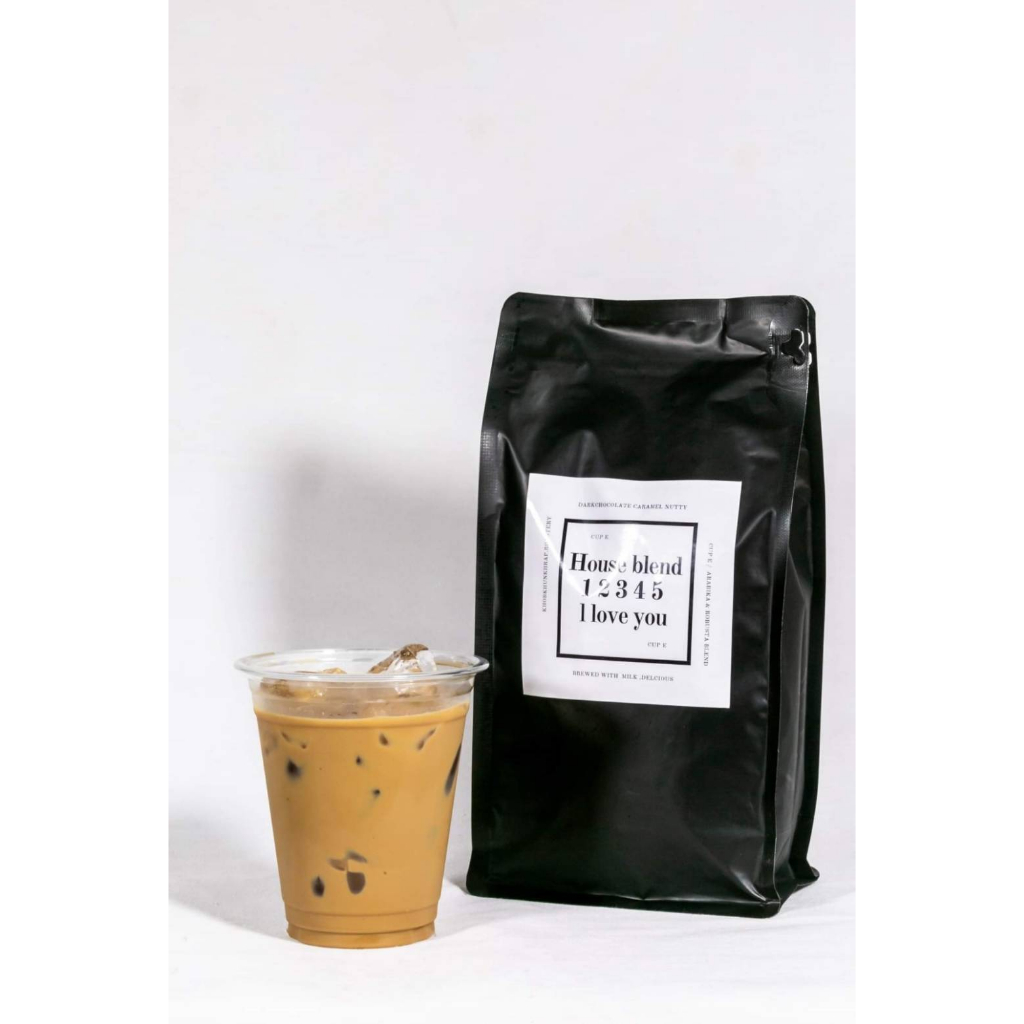 เมล็ดกาแฟคั่ว กาแฟเบลนcup e ขนาด 500g กาแฟอราบิก้า75%ผสมโรบัสต้าเวียดนาม25% โรงคั่วกาแฟขอบคุณครับ