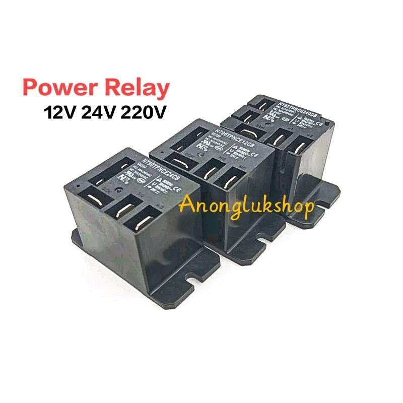 1ตัว พาวเวอร์รีเลย์ Power Relay 1NO/1NC กระแส 40/30A 250VAC มีปีกยึด 12VDC 24VDC 220VAC รีเลย์ 40A