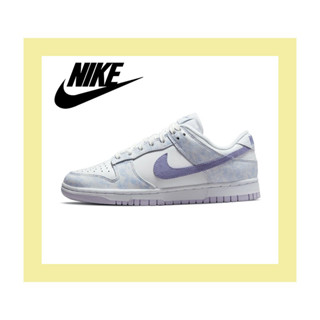 ของแท้ 100% NIKE Dunk Low Nike Dunk Low OG "PurplePulse" รองเท้าผ้าใบทรงเตี้ยกันลื่นน้ำหนักเบาสีขาวสีม่วง