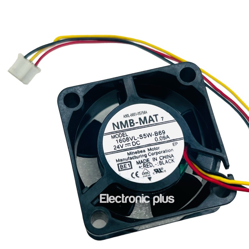 พัดลม nmb 1608vl-s5w-b69 24v 24v 0.09A 3สาย ออกบิลได้