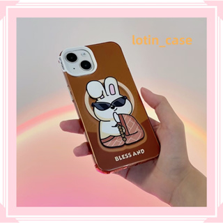 🎁ส่งของขวัญ🎁เคสไอโฟน สำหรับ 11 13 for iPhone Case 14 12 Pro Max น่ารัก ตลก กระต่าย กันกระแทก ปกป้อง เคสโทรศัพท์