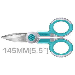 TOTAL กรรไกรช่างไฟฟ้า รุ่น THT1155871 ขนาด 145 มม. (5.1/2 นิ้ว) Electricians Scissors กรรไกร กรรไกรช่าง เครื่องมือช่าง