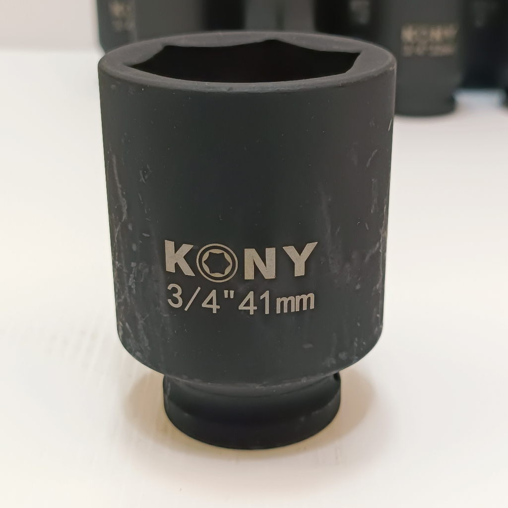 KONY ลูกบล็อกยาว บล็อกลม 3/4 "(6หุน) 6 เหลี่ยม เบอร์ 41 มม. บล็อกไฟฟ้า (IMPACT SOCKET)