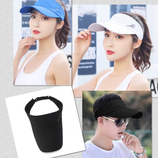 🎀 หมวกกีฬา ครึ่งใบ หมวกออกกำลังกาย แก๊ป ระบายอากาศ ผ้าร่ม เบ…