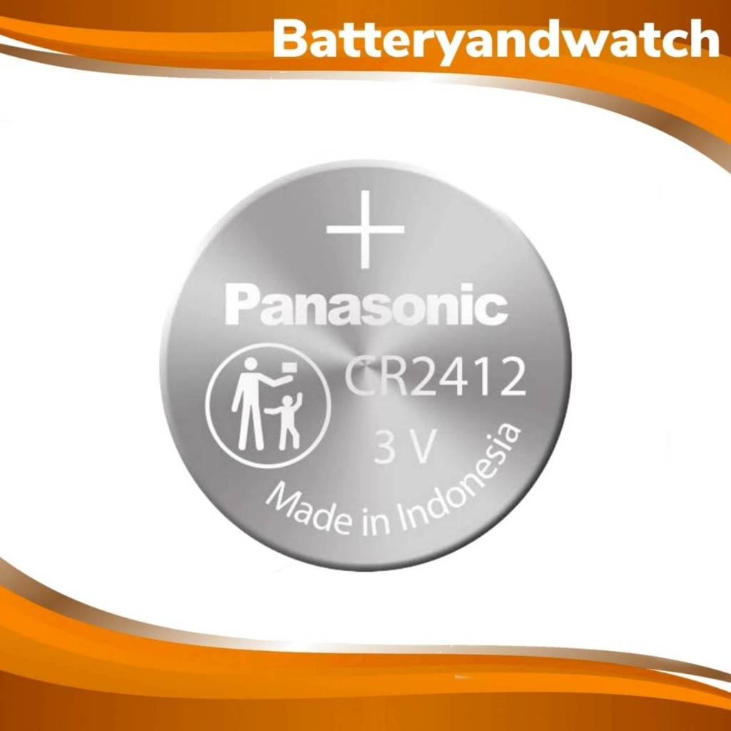 ถ่านกระดุม Panasonic CR2412 , 2412 ของแท้ 100%